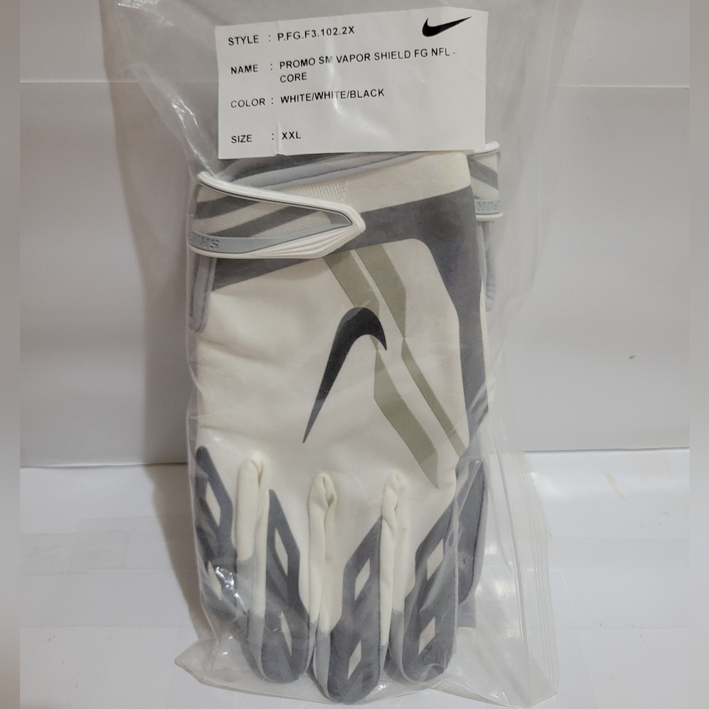Nike Vapor‎ Shield NFL Football White Gloves